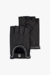Guantes-conducir-piel-hombre-negro-cadena-Fausto-Spain-Armèlle 2