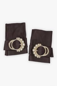 Leder-Handschuhe-fingerlos-Perla-braun-Perlen-Schnalle-Armèlle-Spain-2